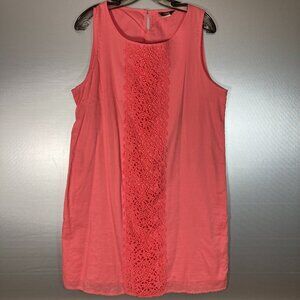 J. Crew Coral Sleeveless Cotton Dress